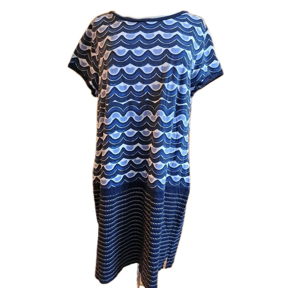 Tommy Bahama Making Waves Pima Cotton T-Shirt Dress Women's XL Beachy Coastal